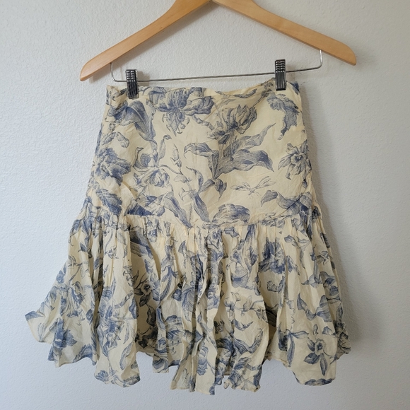 SANDRO Linen Blend Skirt - Picture 4 of 9